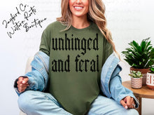 Load image into Gallery viewer, UNHINGED AND FERAL BLEACHED TEE
