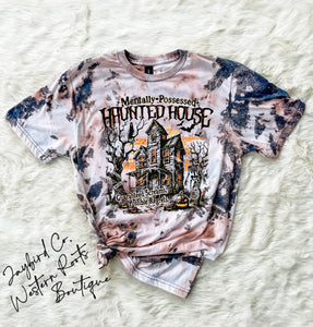 HAUNTED HOUSE BLEACHED TEE