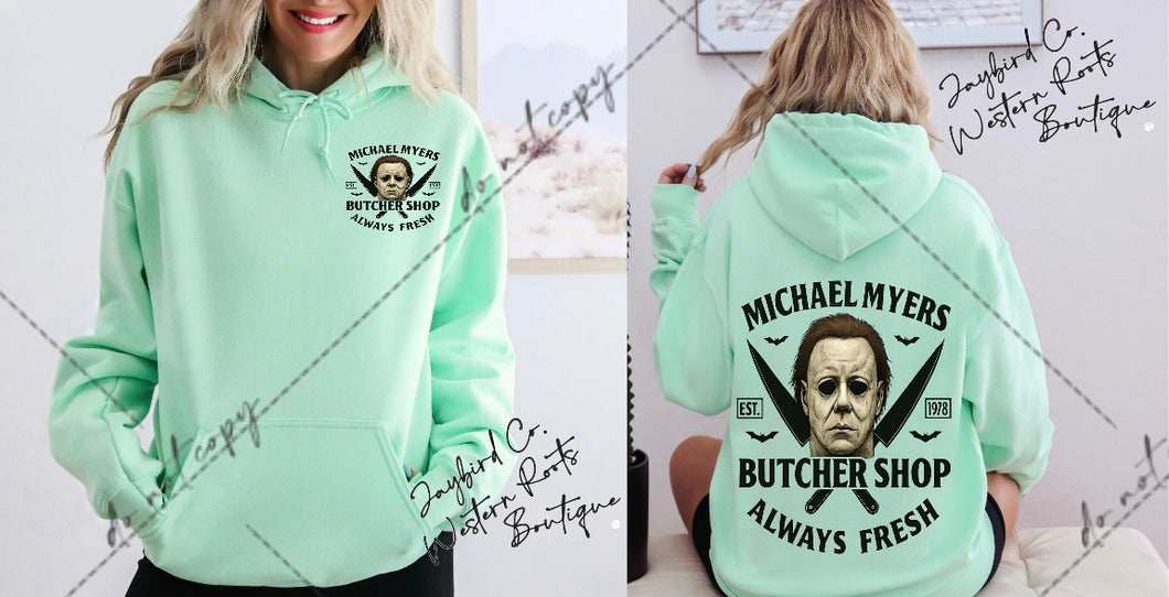 MICHAEL MYERS SWEATSHIRT | MINT GREEN | ORCHID | DARK HEATHER | WHITE