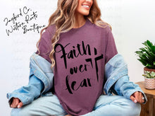 Load image into Gallery viewer, FAITH OVER FEAR BLEACHED TEE
