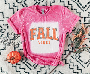 FALL VIBES BLEACHED TEE