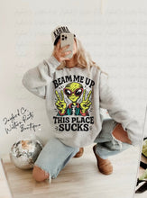 Load image into Gallery viewer, BEAM ME UP HOODIE/CREW SWEATSHIRT
