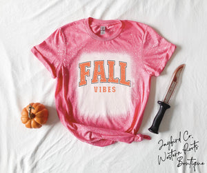 FALL VIBES BLEACHED TEE