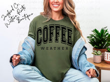 Load image into Gallery viewer, COFFEE WEATHER BLEACHED TEE
