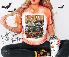 Load image into Gallery viewer, HAUNTED RACCOON MOTEL BLEACHED TEE
