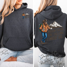 Load image into Gallery viewer, BIGFOOT THE MOUNTAINS ARE CALLING SWEATSHIRT | MINT GREEN | ORCHID | DARK HEATHER | WHITE
