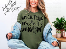 Load image into Gallery viewer, CAFFEINE CHAOS MOM BLEACHED TEE
