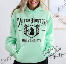 Load image into Gallery viewer, WITCH HUNTER UNIVERSITY SWEATSHIRT | MINT GREEN | ORCHID | DARK HEATHER | WHITE

