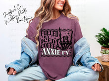 Load image into Gallery viewer, FUELED BY ICED COFFEE &amp; ANXIETY BLEACHED TEE
