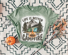 Load image into Gallery viewer, LIFE IS BETTER BY THE CAMPFIRE BLEACHED TEE
