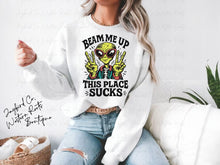 Load image into Gallery viewer, BEAM ME UP HOODIE/CREW SWEATSHIRT
