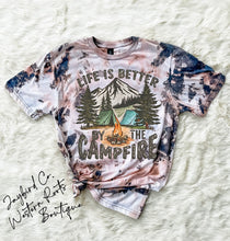 Load image into Gallery viewer, LIFE IS BETTER BY THE CAMPFIRE BLEACHED TEE
