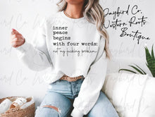 Load image into Gallery viewer, INNER PEACE HOODIE/CREW SWEATSHIRT
