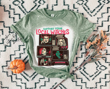 Load image into Gallery viewer, SUPPORT YOUR LOCAL WITCHES BLEACHED TEE
