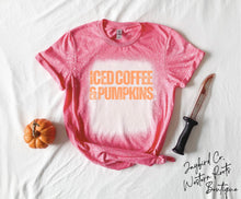 Load image into Gallery viewer, ICED COFFEE &amp; PUMPKINS BLEACHED TEE
