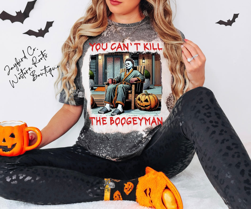 YOU CAN’T KILL THE BOOGYMAN BLEACHED TEE