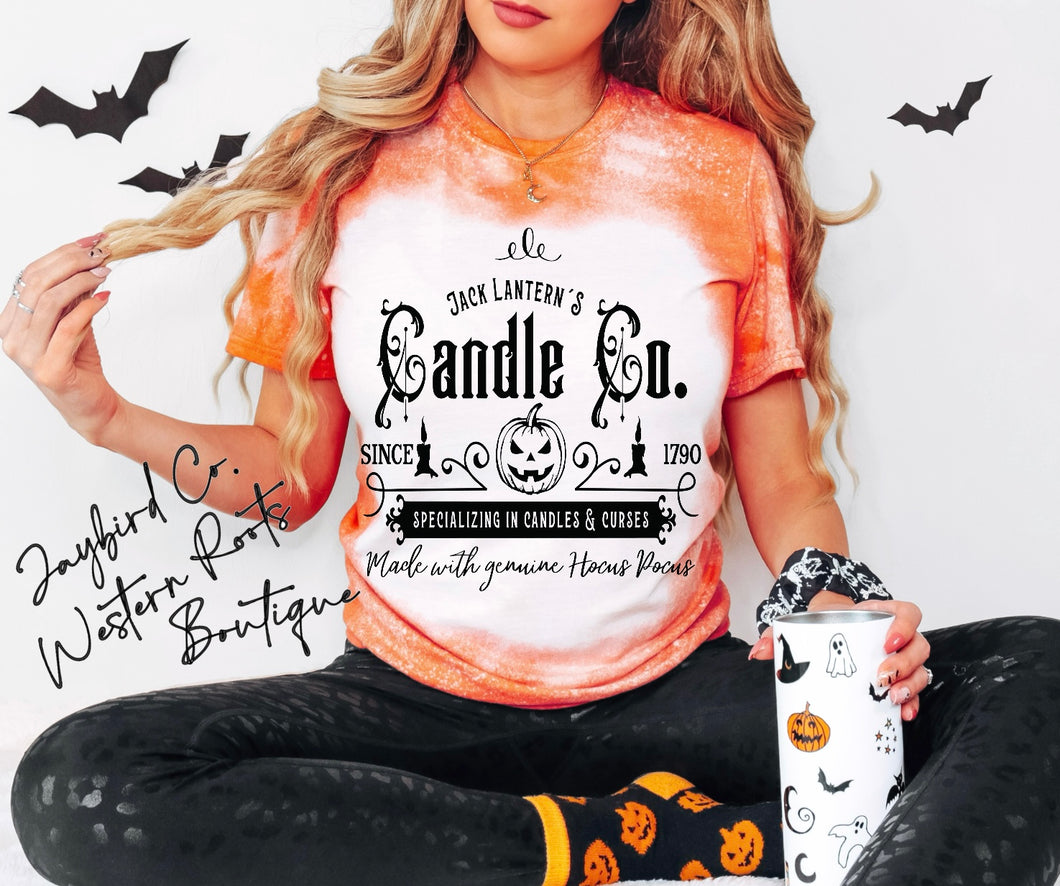 JACK LANTERNS CANDLE CO. BLEACHED TEE