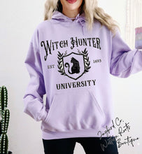 Load image into Gallery viewer, WITCH HUNTER UNIVERSITY SWEATSHIRT | MINT GREEN | ORCHID | DARK HEATHER | WHITE
