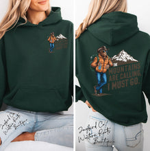 Load image into Gallery viewer, BIGFOOT THE MOUNTAINS ARE CALLING SWEATSHIRT | ASH GRAY | SPORT GRAY | SAND | FOREST GREEN
