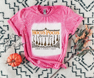 HOCUS POCUS BROOM CO. BLEACHED TEE