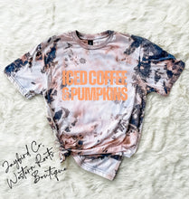 Load image into Gallery viewer, ICED COFFEE &amp; PUMPKINS BLEACHED TEE
