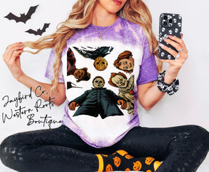 HORROR FACES BLEACHED TEE