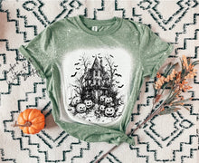 Load image into Gallery viewer, HAUNTED HOUSE BLEACHED TEE
