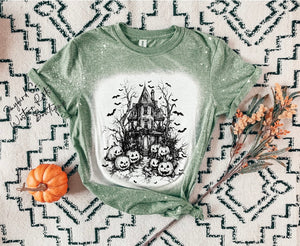 HAUNTED HOUSE BLEACHED TEE