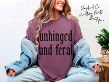 Load image into Gallery viewer, UNHINGED AND FERAL BLEACHED TEE
