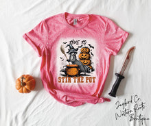 Load image into Gallery viewer, STIR THE POT RACCOON BLEACHED TEE
