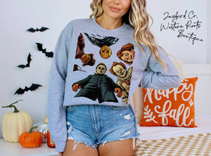 SPOOKY FACES | ASH GRAY | SPORT GRAY | SAND | FOREST GREEN