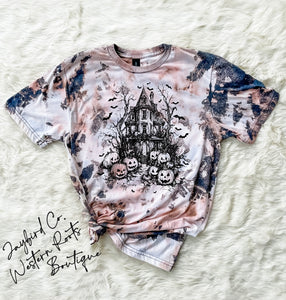 HAUNTED HOUSE BLEACHED TEE