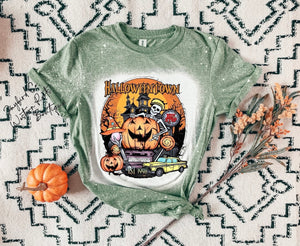 HALLOWEENTOWN  BLEACHED TEE