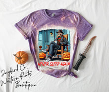 Load image into Gallery viewer, NEVER SLEEP AGAIN BLEACHED TEE
