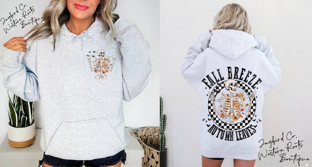FALL BREEZE AUTUMN LEAVES SWEATSHIRT | ASH GRAY | SPORT GRAY | SAND | FOREST GREEN
