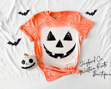 Load image into Gallery viewer, PUMPKIN FACE BLEACHED TEE
