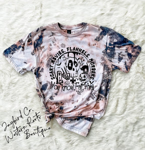 SCARY MOVIES BLEACHED TEE