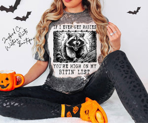 IF I EVER GET RABIES BLEACHED TEE
