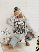 Load image into Gallery viewer, IF I GIVE YOU A STRAW WILL YOU SUCK THE FUN OUT OF SOMEONE ELSES DAY HOODIE/CREW SWEATSHIRT
