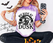 Load image into Gallery viewer, WE RIDE AT DUSK BLEACHED TEE
