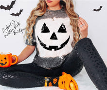Load image into Gallery viewer, PUMPKIN FACE BLEACHED TEE
