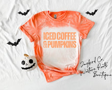 Load image into Gallery viewer, ICED COFFEE &amp; PUMPKINS BLEACHED TEE
