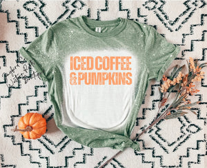 ICED COFFEE & PUMPKINS BLEACHED TEE