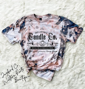 JACK LANTERNS CANDLE CO. BLEACHED TEE