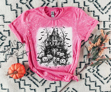 Load image into Gallery viewer, HAUNTED HOUSE BLEACHED TEE
