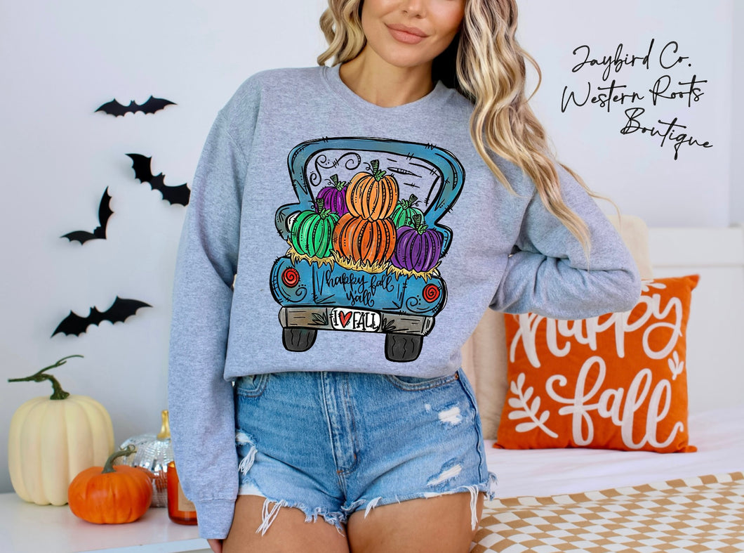 HAPPY FALL YALL | ASH GRAY | SPORT GRAY | SAND | FOREST GREEN