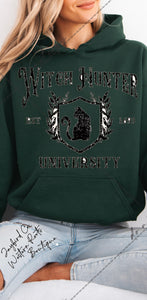 WITCH HUNTER UNIVERSITY SWEATSHIRT | ASH GRAY | SPORT GRAY | SAND | FOREST GREEN
