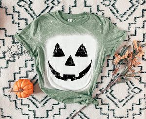 PUMPKIN FACE BLEACHED TEE