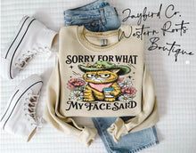 Load image into Gallery viewer, SORRY FOR WHAT MY FACE SAID | ASH GRAY | SPORT GRAY | SAND | WHITE
