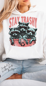 STAY TRASHY SWEATSHIRT | MINT GREEN | ORCHID | DARK HEATHER | WHITE